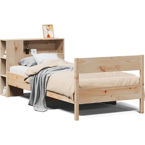 Maison Exclusive - Lit bibliothèque sans matelas 75x190 cm bois de pin massif