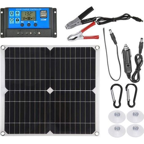 100w Solar Panel Dual Usb With 30a Controller Solar Cells Poly Solar Cells (1/4)