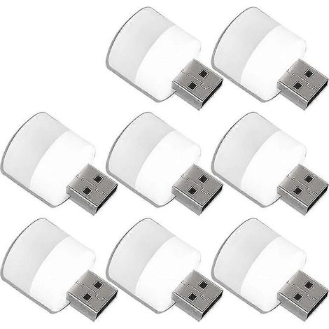 8 Stück Mini-USB-LED-Nachtlichtbirne für Schlafzimmer, Badezimmer, Kinderzimmer, Flur, Küche, Lichter (heißes Li (1/5)