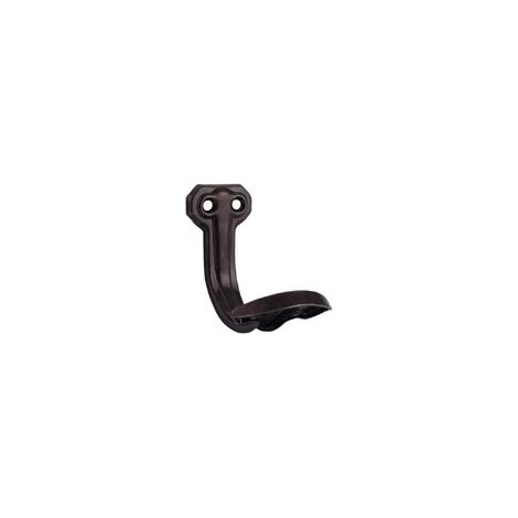 Itar – Porte manteau en tôle emboutie marron foncé – Hauteur 78 mm – Profondeur 60 mm – Vendu à l'unité (1/2)