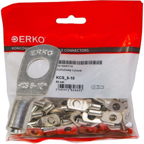 Borne à œillet tubulaire KCS CU 10mm M8 50pcs.ERKO