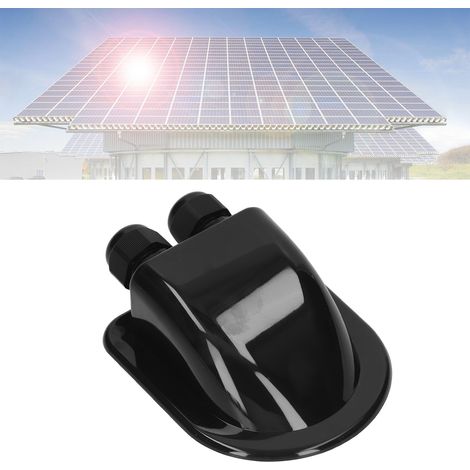 Boîtier de jonction de câbles, support de montage solaire photovoltaïque, base noire (1/5)