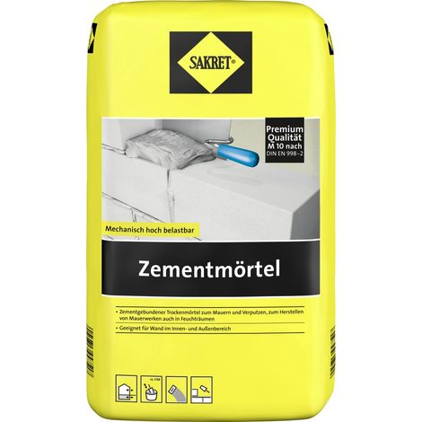 Sakret Zementmörtel 10 kg Sack Estrich & Mörtelprodukte