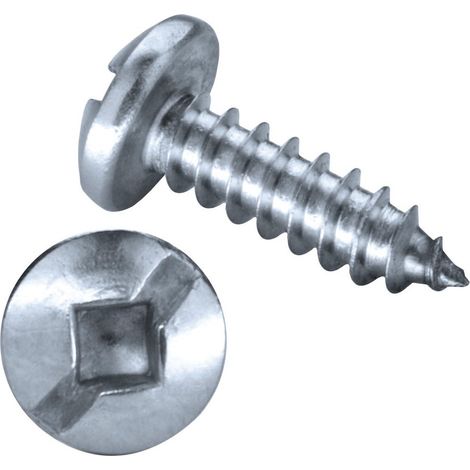 GOEBEL - 1000 x Vis à Tôle-Tête Cylindrique Bombée 4,8 x 13 mm Acier inoxydable C1 (AISI 410) Revêtement argenté GOEBEL GL - 1740148130 (1/5)