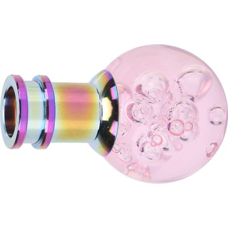 Levier de vitesses manuel avec boule de cristal rose et 3 adaptateurs à visser, universel (1/5)