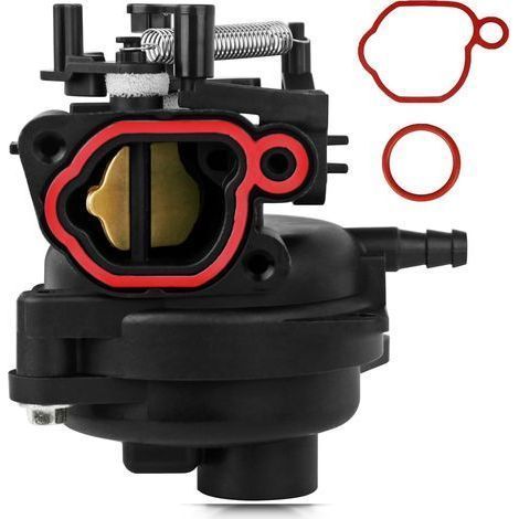 Lot de 2 Carburateur compatible avec tondeuses Briggs & Stratton TB110, TB200, 09P702, 103M02, 550EX, 625EX, 675EX, 725EXI 163cc, remplace 799584, 594058, 594057, 592361 et 594529. (1/4)