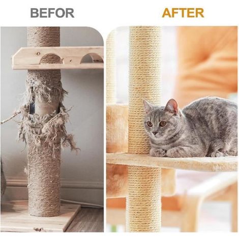 Corde - Sisal - 6mm x 50m - Durable - Écologique - Pour Chats et Décoration (1/4)
