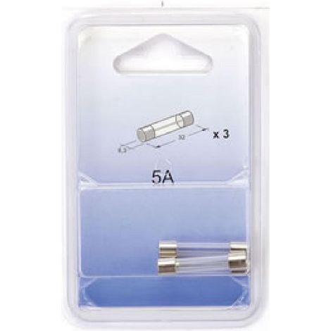 3 Fusibles verres 6.3x32 10A x5