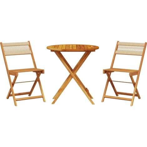 Maison Exclusive - 3-tlg. Bistro-Set Beige Polypropylen und Massi