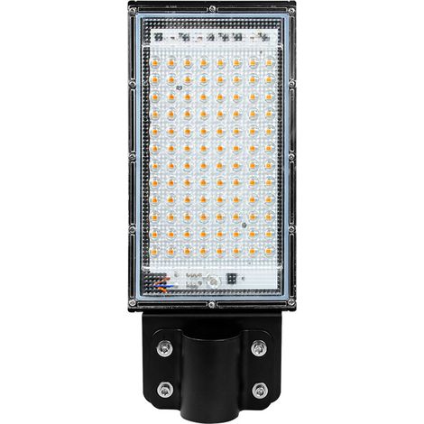 100-W-LED-Flutlicht, 96 LEDs, 180–240 V Wechselstrom, mit Montagehalterung und elektrischem Anschluss. Wasserdicht (IP65), ideal für die sichere Außenbeleuchtung von Höfen, Gärten und Spielplätzen. (1/5)