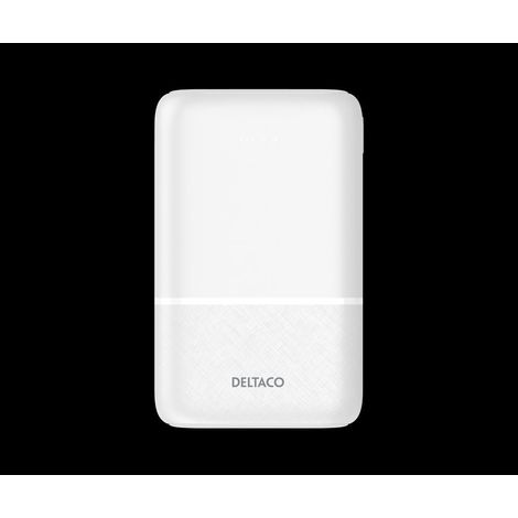 Deltaco Power bank 10 000 mAh 2x USB A 1x USB C blanco