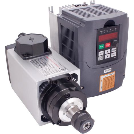 Motor de husillo, refrigerado por aire, 18000 rpm, con variador de frecuencia HY. (1/2)
