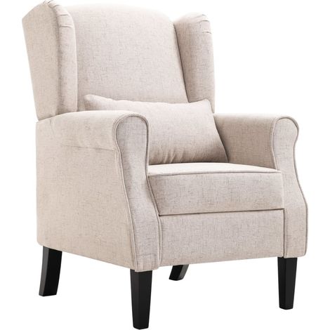 vidaXL Poltrona Beige in Tessuto (1/6)