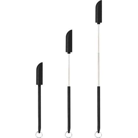 Spatule En Silicone - Rétractable - Résistante À La Chaleur - Pour Bocaux Et Flacons - 1 Pièce (1/5)