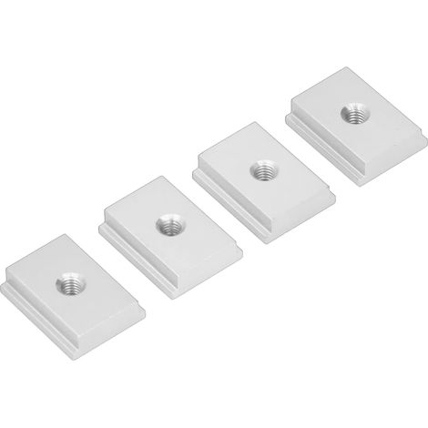 4 Stück Gleitnutmuttern Typ T aus Aluminiumlegierung für die Holzbearbeitung, Linearführungsteile der Serie 30, M6, Silber (1/5)