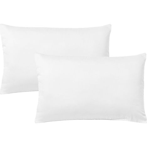 KLULK Set 2 Federe Per Cuscini Per Bambini 40x60 Cm,In Puro Cotone 100% Fibra Naturale In Tinta Unita  Bianco Made In Italy