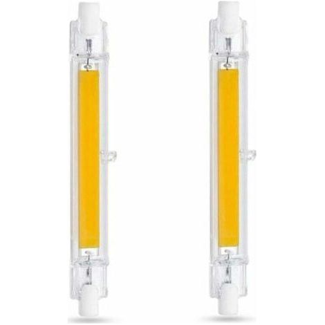 R7S 118 mm 10-W-LED-Lampe, Kaltweiß 6000 K, 1000 lm, entspricht einer 80-W-/100-W-R7S-J118-Halogenlampe, dimmbar, 118-mm-R7S-Lampe (1/4)