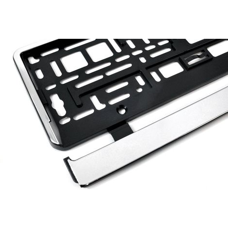 Cadre de plaque d'immatriculation chromé flexible amio-01164