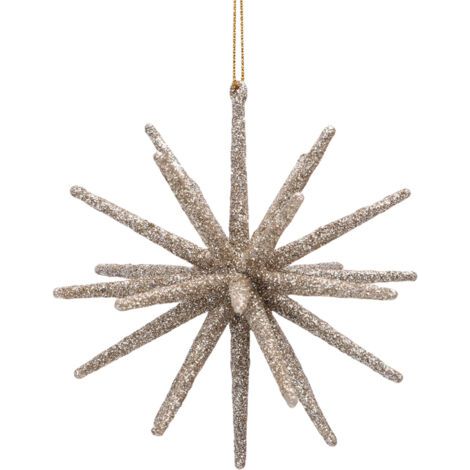 QORVA-Étoiles de noël à paillettes, 5 pièces, ornements d'arbre suspendus, belles décorations 3D de vacances, décor de fête (1/5)