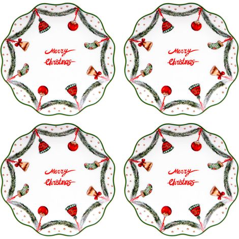 Table Passion - Coffret de 4 assiettes à dessert Bells 21 cm (1/3)