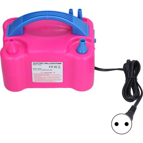 Electric Balloon Pump Poortable Dual Nozzle Balloon Blower Pump for Decoration Party Sport(EU Plug(AC220V) )