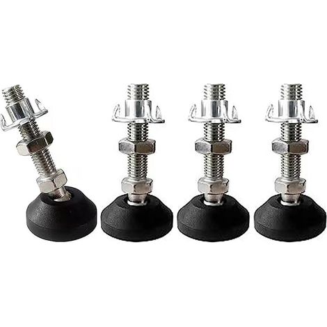 4 Stück Stellfuß M10 x 40 MM Einstellschraube M10, Möbelfuß Sockelfuß Kann 400KG Tragen Verstellbare Füße Stellschraube Stellteller Stellfuß Maximal 15 ° Neigung (4 Stück - M10 x 40 MM) (1/5)