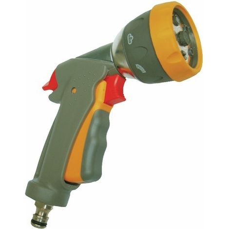 Pistolet multijets en métal brossé et plastique Soft-Touch 7 jets
