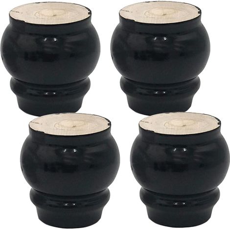 NALOOKAMIC Straight Cone Solid Wood Furniture Legs, Replacement Legs, Floor Protectors, Non-Slip Mats for Bed, TV Cabinet, Counter Table, Tea Corner Dresser, 4 Pieces (8cm) (1/3)