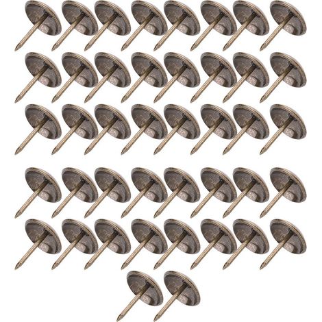 50 clous de tapissier épais, punaises, clous à tête ronde, pièces de quincaillerie décoratives (16 x 20 mm) (1/5)