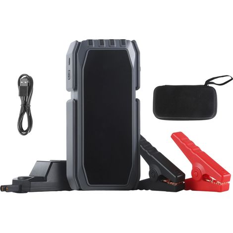 Démarreur de batterie portable 1500A, booster 12V pour voiture, avec lampe torche 3 modes et câbles, compatible moteurs essence 6L et diesel 4L. (1/5)