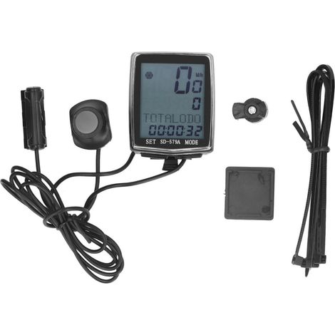 Compteur vélo filaire étanche avec rétroéclairage - Ordinateur de cyclisme, odomètre et indicateur de vitesse (1/5)