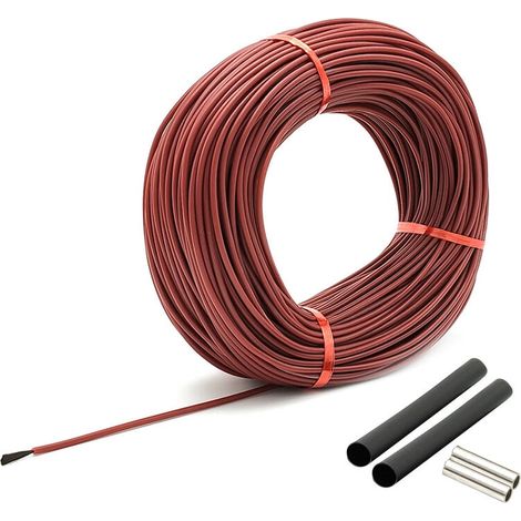 φ3mm 12K 33Ω Kohlefaser-Heizdraht 200℃ Hochtemperatur-Ferninfrarot-Silikonkautschuk-Heizkabel, 10m, mehrfarbig. (1/5)