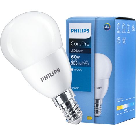 Lampadina LED E14 7W = 60W 806lm 4000K Neutra PHILIPS