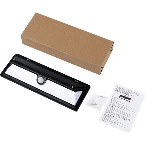 Applique murale solaire extérieure 118 SMD, haute luminosité, détecteur de télécommande (1/5)