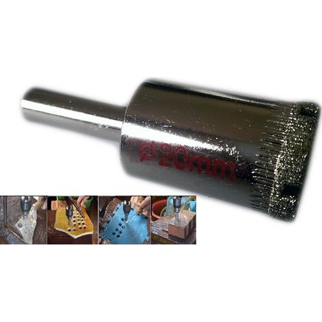 Trade Shop - Broca Diamante Para Azulejos De Mármol Cerámico Porcelánico ø 20mm -