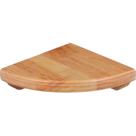Étagère Murale D’Angle en Bois 15.00 X 15.00 X 4.00 cm Étagère De Rangement D’Angle pour Salle De Bain Chambre Cuisine Bureau Fixation Murale avec Vis Et Chevilles (1/5)