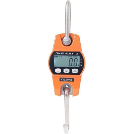 Peson Electronique 300kg Balance Crochet Suspendu Dynamomètre LCD Crochet Peseur Industrielle Pèse Poids 300kg/600lbs (1/5)