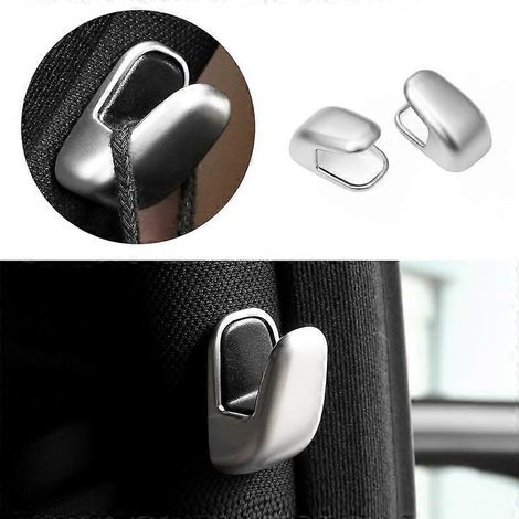 Pour Mercedes-Benz Classe E CLS W212 W213 W222 : 2 pièces - Cache-crochet de montant B de vitre intérieure, finition argentée (1/4)