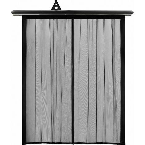 Moustiquaire magnétique 165 x 165 cm pour porte coulissante de camping-car et de camion (1/5)