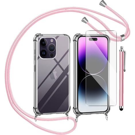 CUSTODIA PER APPLE IPHONE 14 PRO MAX TRASPARENTE CON STILO IN VETRO CON FILO (1/5)