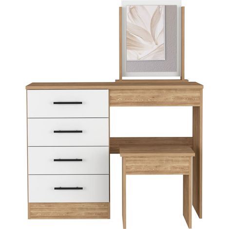 Mesa de Maquillaje con Espejo Kaia y asiento incluido (1/5)