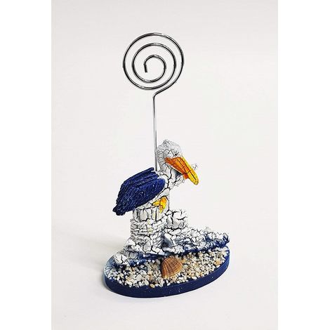 Trade Shop - Portafoto Gabbiano Sabbia Shabby Stile Marino Design Segnaposto Bomboniera Scrivania -