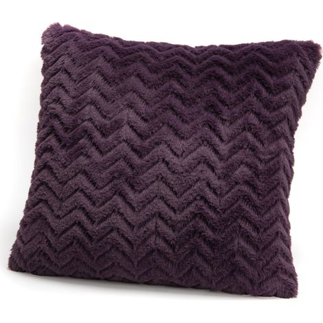 Amadeus - Coussin Chevron prune 40x40 cm (1/2)