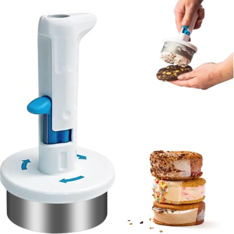 Outil pour faire des sandwichs glacés, cuillère à biscuits blanche facile à démouler (1/5)