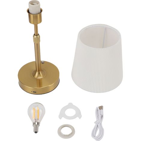 Lampe de Table LED sans fil, commande tactile, intensité variable en continu, E12, Rechargeable, chevet, Table de chevet, salon, Bar (1/5)