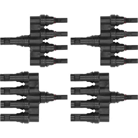 Lot de 2 Connecteurs Solaires PPO Mâle/Femelle, Boîtier pour Panneaux Photovoltaïques, Système Générateur 1000V, Câble LT 4mm² (1/5)