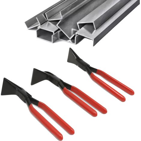Juego de alicates plegables, longitud 29 cm, longitud 28 cm, ancho de mordaza 6 cm, tipo de cabezal recto/45°/90°, número de piezas 3 (1/5)