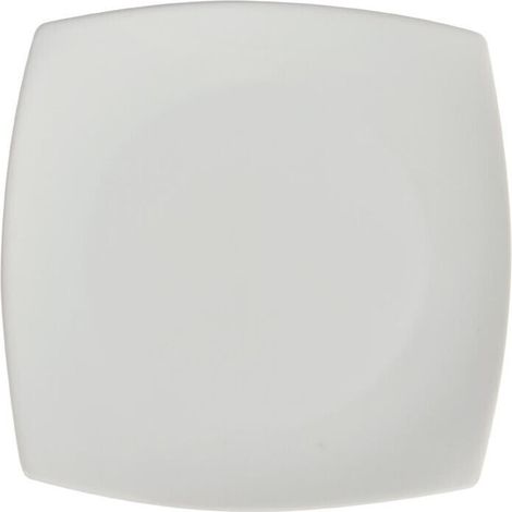 Assiettes Carrées Bords Arrondis Blanches 240(L)mm Lot de 12 (1/4)