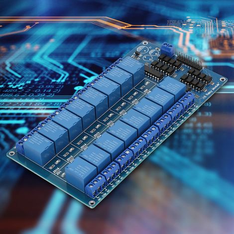 16-Kanal-5V-Relaismodul-Steuerplatine mit optischem Isolationsschutz für Mikrocontroller-Modul (1/5)