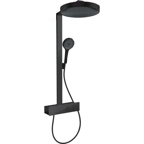 Hansgrohe Rainfinity - Conjunto ducha con termostato, diámetro 36 cm, 3 chorros, negro mate 26853670 (1/3)